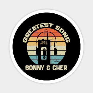 Sonny and Cher Walkman Vintage Magnet